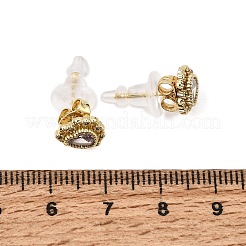 Ottone micro spianare orecchini zirconi&nbsp;CU-CBA2AB4-01G