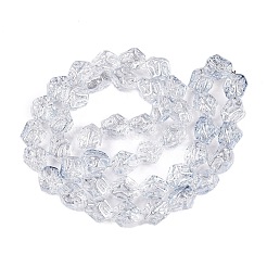 Стеклянные бусины с гальваническим покрытием  EGLA-N012-08O