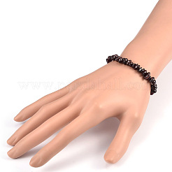 Чипсы натуральный гранат из бисера стрейч браслеты BJEW-JB01826-09