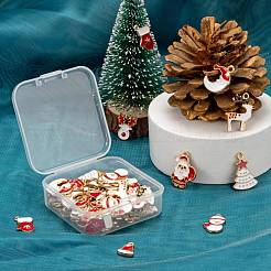 64 pièces 8 style or clair thème de noël alliage pendentifs en émail&nbsp;ENAM-LS0001-56