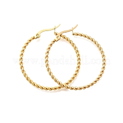 201 серьги-кольца из нержавеющей стали&nbsp;LS-EJEW-Q026-13G-A