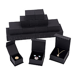 18 шт. 3 стиля бумажная магнитная откидная подарочная коробка для хранения ювелирных изделий CON-PH0003-03