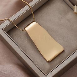 Винтажные ожерелья с геометрическим волнистым трапециевидным кулоном из хирургической нержавеющей стали 316 для женщин&nbsp;RU3983