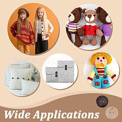 200 шт. кокосовые пуговицы с 2 отверстиями&nbsp;COCO-GO0001-01