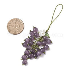Décorations suspendues en forme d'œil de chat et de raisin&nbsp;HJEW-TA00414-04