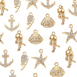 25шт 5 стильные подвески из сплава с кристаллами и стразами FIND-FS0004-14