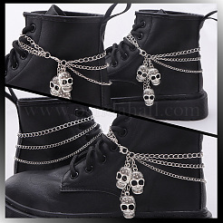 Многослойная литая цепочка для украшения обуви AJEW-WH20006-171