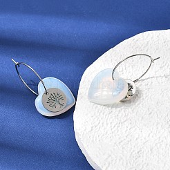 Boucles d'oreilles créoles pour femmes&nbsp;EJEW-G475-05P