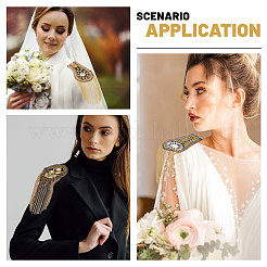 6 шт. 3 стиля модных эполет с кисточками AJEW-GL0002-25