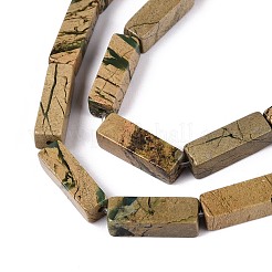 Нити бусин из натурального камня вердит G-T141-101