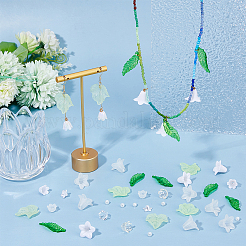 DIY-Set zur Herstellung von Schmuckanhängern aus Acryl mit Glockenblumenmotiv&nbsp;DIY-HS0001-10