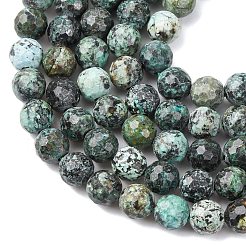 Бусы натуральная африканская бирюза (яшма) G-S361-6mm-002A