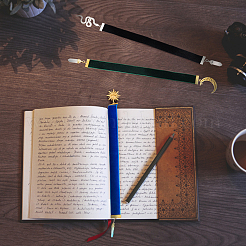 Бархатные закладки с подвеской в виде змеи/солнца/бабочки/луны AJEW-FG0002-62