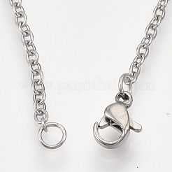 Colliers pendentifs en acier inoxydable 201 anti-ternissement&nbsp;NJEW-T009-JN096-1-40