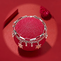 Многорядные браслеты из стерлингового серебра с родиевым покрытием JB683A