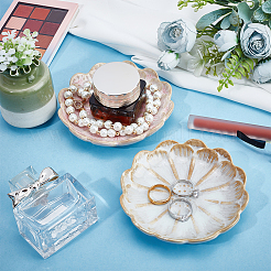 2 шт. 2-х цветная фарфоровая тарелка для украшений AJEW-PH0004-21