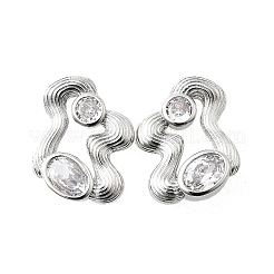 Серьги-гвоздики из циркония EJEW-V011-06P