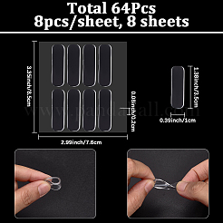 8 лист овальных самоклеящихся накладок на дверные ручки&nbsp;AJEW-SP0004-11A