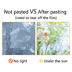 Водостойкая ПВХ цветная лазерная витражная оконная пленка статические наклейки&nbsp;DIY-WH0314-101