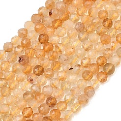 Hilos de cuentas de citrino natural (calentado)&nbsp;G-G155-B03-02A