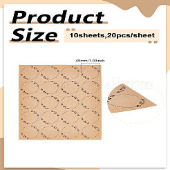 10 Blatt Klebestickerblätter&nbsp;DIY-LP0006-38