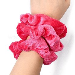 ベルベット布ヘアアクセサリー  女の子または女性のため  ベルベット弾性ヘアバンド  シュシュ/シュシュヘアタイ  ポニーテールホルダー  スミレ  2~3mm  内径：35~43mm&nbsp;OHAR-I016-02E
