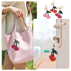 3 шт. 3-цветные брелки из искусственной кожи&nbsp;KEYC-TA0001-41