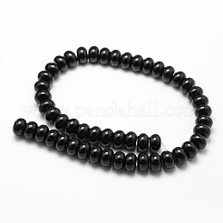 Fili di perline di onice nero naturale&nbsp;G-P161-19-12x8mm