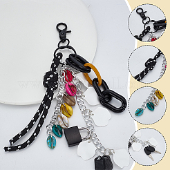 Акриловые подвесные украшения в форме ракушки-ключа&nbsp;HJEW-WH0042-152