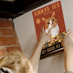 Старинный металлический оловянный знак&nbsp;AJEW-WH0189-031