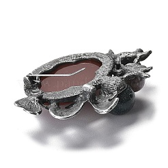 Овальные броши с имитацией агата из смолы&nbsp;LS-JEWB-M033-02B