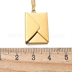 Ожерелья-конверты из нержавеющей стали 304 для женщин NJEW-U037-01C-G