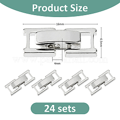 24 комплект экологически чистых латунных застежек для часовых ремешков KK-FH0007-75B-P