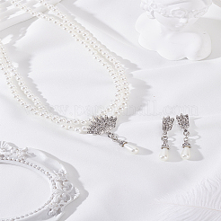 Комплект из ожерелья и серег из сплава стразов&nbsp;SJEW-LP0001-48