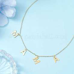 День матери 304 нержавеющая сталь письмо мама кулон ожерелье NJEW-JN04702