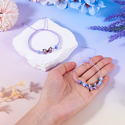 Verstellbare geflochtene Perlenarmbänder aus Nylon&nbsp;BJEW-TA00482