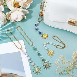 4 шт. 4 стиля подвеска в виде солнца из стекла и сплава&nbsp;HJEW-FH00168