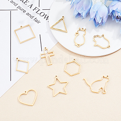 Подвески из нержавеющей стали 304 с вакуумным покрытием PVD с открытым задним безелем STAS-UN0015-75G