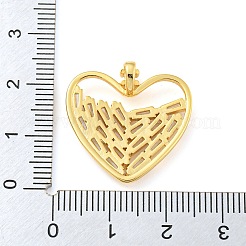 Porte micro ouvrent pendentifs zircone cubique en laiton de placage&nbsp;KK-C044-19G