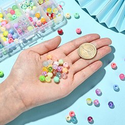 200шт 10 стиля непрозрачные акриловые бусины&nbsp;MACR-CJ0001-46