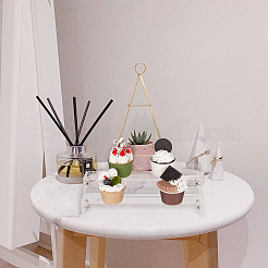 2-ярусные прозрачные акриловые подставки для минифигурок в собранном виде ODIS-WH0002-50A