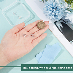 2 пара 925 серьги-гвоздики из стерлингового серебра&nbsp;STER-BC0003-42B