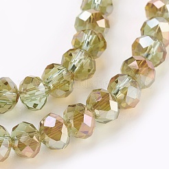 Стеклянные бусины с гальваническим покрытием &nbsp;GLAA-K027-HR-B03