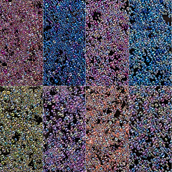 240 г 8-цветные мини-стеклянные бусины с покрытием ab-color для самостоятельного 3D-украшения ногтей&nbsp;EGLA-CD0001-06