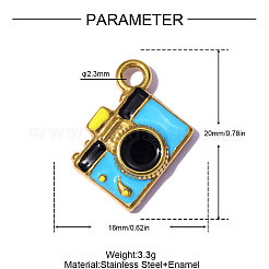 Pendentifs en acier inoxydable 304&nbsp;STAS-OY014-99G