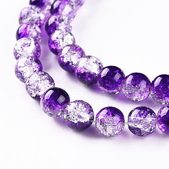 Выпечки окрашены прозрачным потрескивание Стекловолокна круглый шарик DGLA-Q018-8mm-47