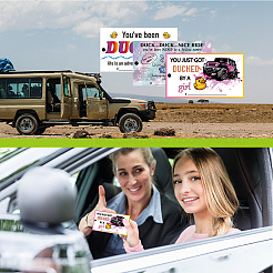 100 шт. бумажная багажная бирка с изображением утки AJEW-CN0003-40C