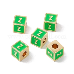 Accumuler des perles d'émail en laiton placage&nbsp;KK-B060-04G-02Z