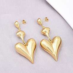 Серьги-гвоздики из нержавеющей стали 304 EJEW-P325-04D-G