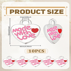 10 шт. Подвески из сплава с эмалью&nbsp;ENAM-LP0001-63